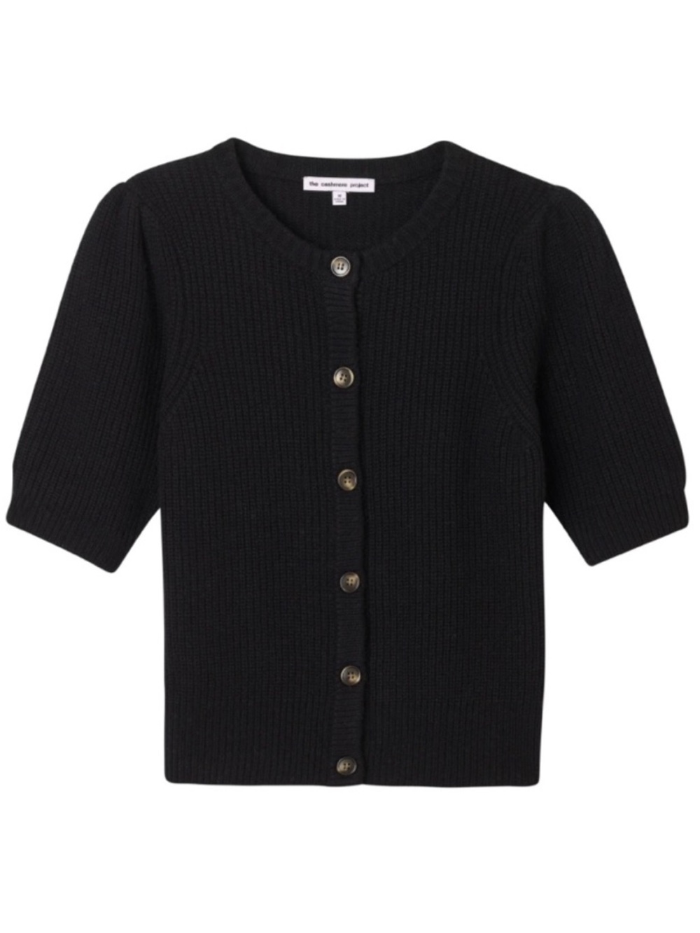 NWT THE CASHMERE PROJECT Short Sleeve Shaker Cardigan SMALL